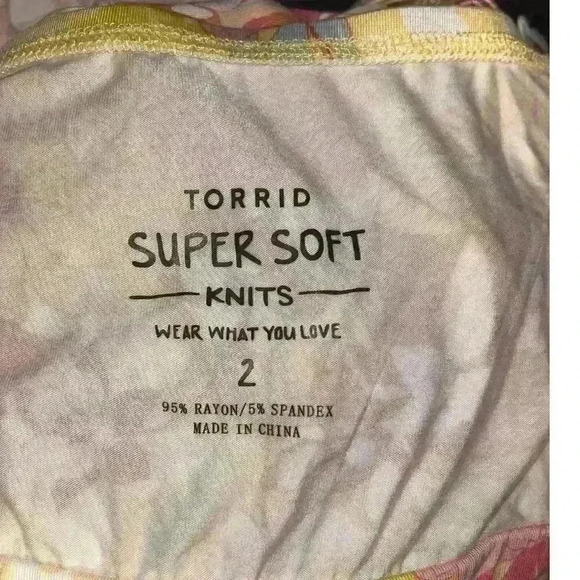 Torrid Midi Super‎ Soft Tiered Floral Peach Spaghetti Strap Dress w/ Pockets 2X - Picture 9 of 10